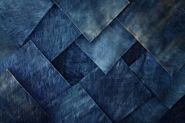 A blue ribbon with a blue background, generative ai image