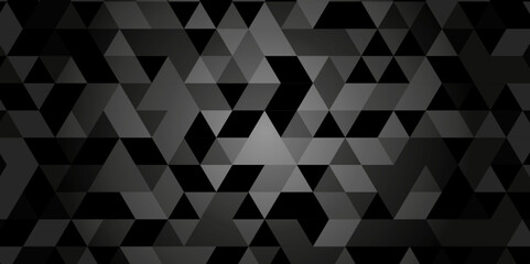 Obraz premium Abstract geometric wall tile and metal cube background triangle wallpaper. Seamless geometric pattern low polygon backdrop background. Gray diamond overlap polygonal background.