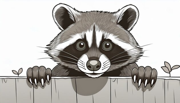 S&uuml;sser Waschb&auml;r Illustration 