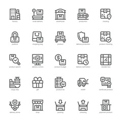 Delivery Control icon pack for your website, mobile, presentation, and logo design. Delivery Control icon outline design. Vector graphics illustration and editable stroke.