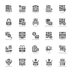 Delivery Control icon pack for your website, mobile, presentation, and logo design. Delivery Control icon glyph design. Vector graphics illustration and editable stroke.