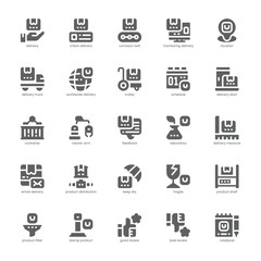 Delivery Control icon pack for your website, mobile, presentation, and logo design. Delivery Control icon glyph design. Vector graphics illustration and editable stroke.