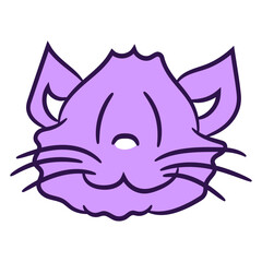 Adorable Cool Cat Looks Happy Sweet Little Smile Face Kitten Pet Design Funny Cool Cartoon Cute Cats Lovers Comic Fun Love Kittens Adorable Feline Like Playful Kitties Fur Baby Illustration Paw Owners