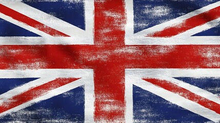 Fototapeta premium A distressed, weathered, and faded Union Jack flag.