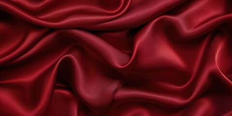 Obraz premium Luxurious red silk fabric with elegant texture and flowing drapery