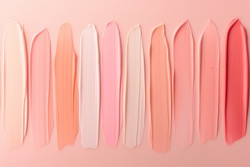 Pastel color swatches on pink background: creative palette design