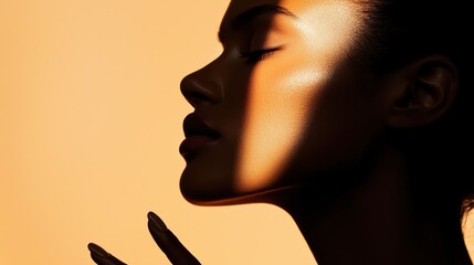 Minimalist Artistic Profile with Soft Light and Shadow
