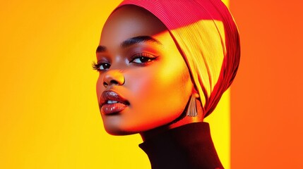 Vibrant Fashion Portrait with Bold Colors