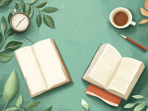 Charming Book Club Invitation with Space for Monthly Reads: Connect and Discuss Literature