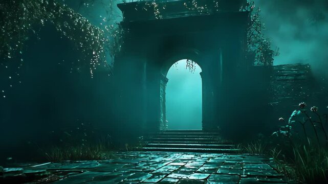 Mysterious Moonlight Archway