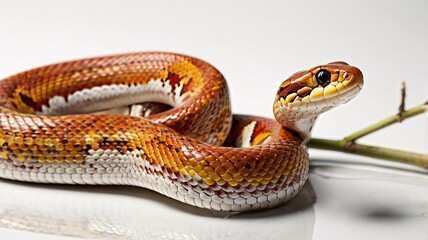 Obraz premium corn snake coiled around a branch