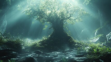 Fototapeta premium underwater scene with rays of light