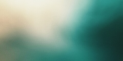 Gradient background with teal green and pale cream tones, with flowing radial gradients and a light, ethereal blur, noise texture effect