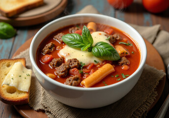 Hearty Lasagna Soup Recipe with Rich Tomato Broth and Melted Cheese