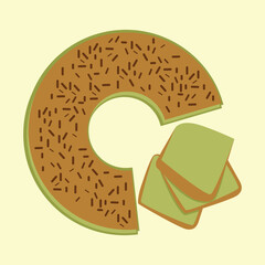 Bolu pandan indonesian traditional dessert