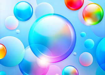 Abstract background with colorful soap bubble