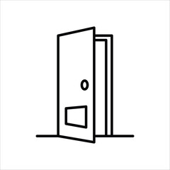 Door icon outline vector