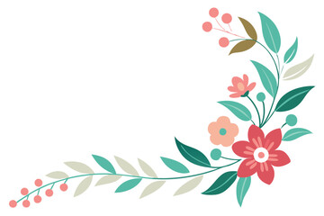 floral design corner shape the floral simple design 