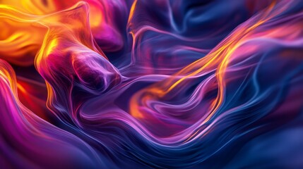 Obraz premium Vibrant Ethereal Swirls of Colorful Energy