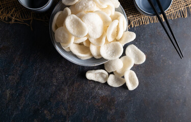 Prawn crackers kroepoek.