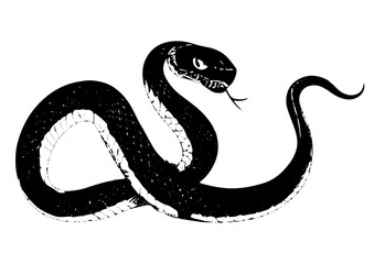 2025年巳年年賀状素材水墨画風