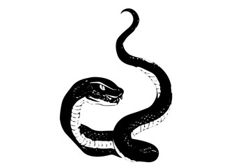 2025年巳年年賀状素材水墨画風