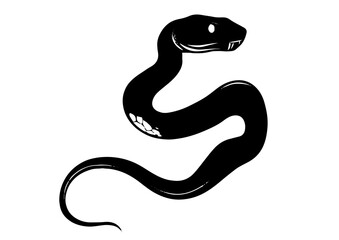 2025年巳年年賀状素材水墨画風