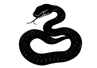 2025年巳年年賀状素材水墨画風