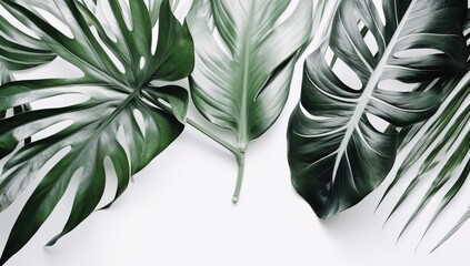 tropical leaves ornament wallpaper, natural background
