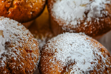 Product photo of a homemade muffin without people
