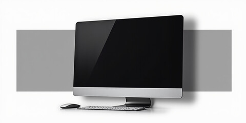 lcd monitor isolated on white