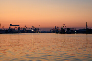 Fototapeta premium Port of Gdynia, one of the leading ports of the Baltic Sea on the Gulf of Gdansk. Poland