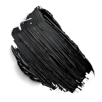 recommend clip art: Black oil paint stroke isolated on white background