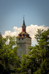 Fototapeta premium Luegisland Tower Luegislandturm at Luzern Musegg Wall Museggmauer - Lucerne, Switzerland