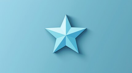 Fototapeta premium A blue star on a blue background.
