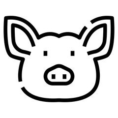 Pig Icon For Illustration