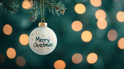 Elegant Christmas Ornament with Frosted Design