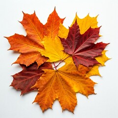 Obraz premium autumn leaves isolated on white