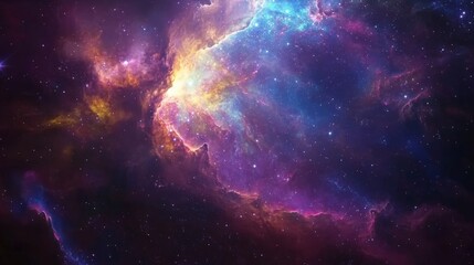 Obraz premium Cosmic Explosion: A Vibrant Interstellar Spectacle