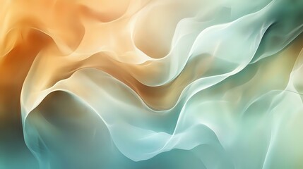 Obraz premium Organic abstract background with soft, flowing shapes in earthy tones of brown, green, and blue, evoking nature and tranquility