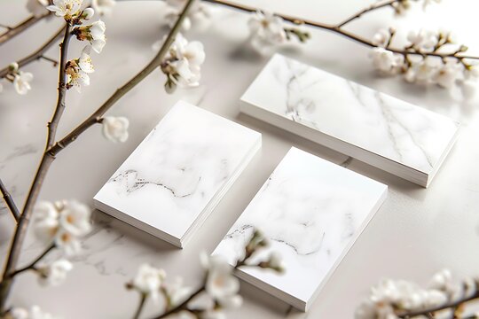 Blank business cardle background. Mockup for branding identity.