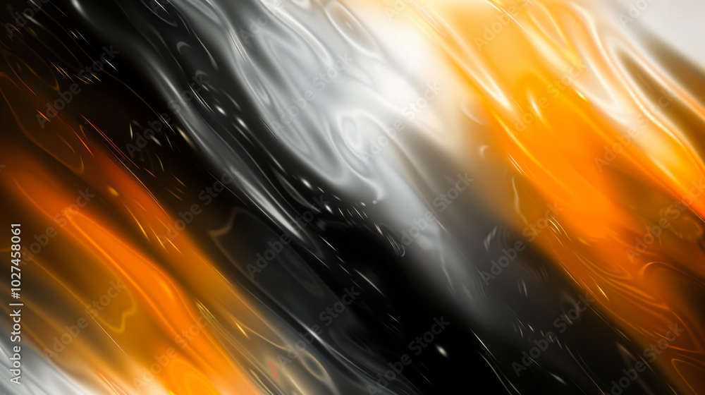 Poster Abstract vertical lines of colors creating a dynamic gradient effect with an emphasis on orange and black