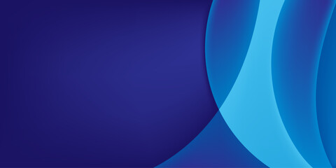 Abstract Paper layer circle blue abstract background. Curves and lines banner