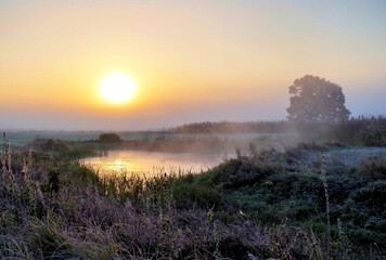 Foggy morning on the river  © Micha