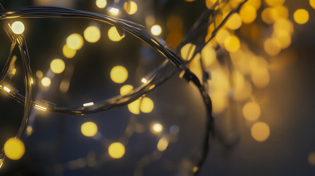 a lof of led garland 
