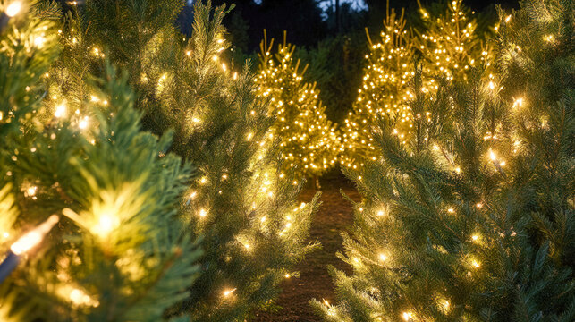 a lof of led garland 