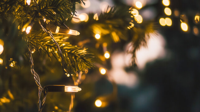 a lof of led garland 