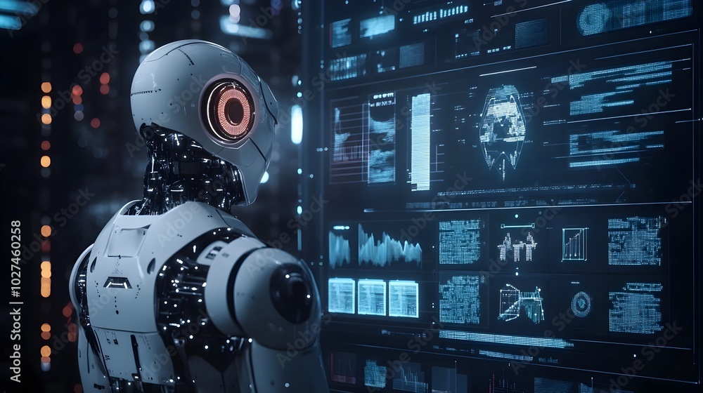 Poster cutting edge digital marketing lab showcasing ai powered optimization and conversion rate testing