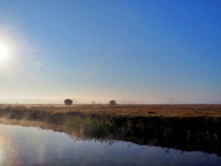 Foggy morning on the river