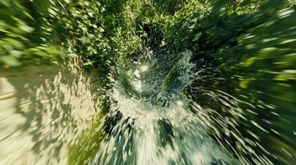 Obraz premium Lush Greenery Whirlwind: A Captivating Nature Scene